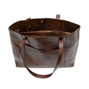 Joy Susan Brown and Tan Tote Bag Set